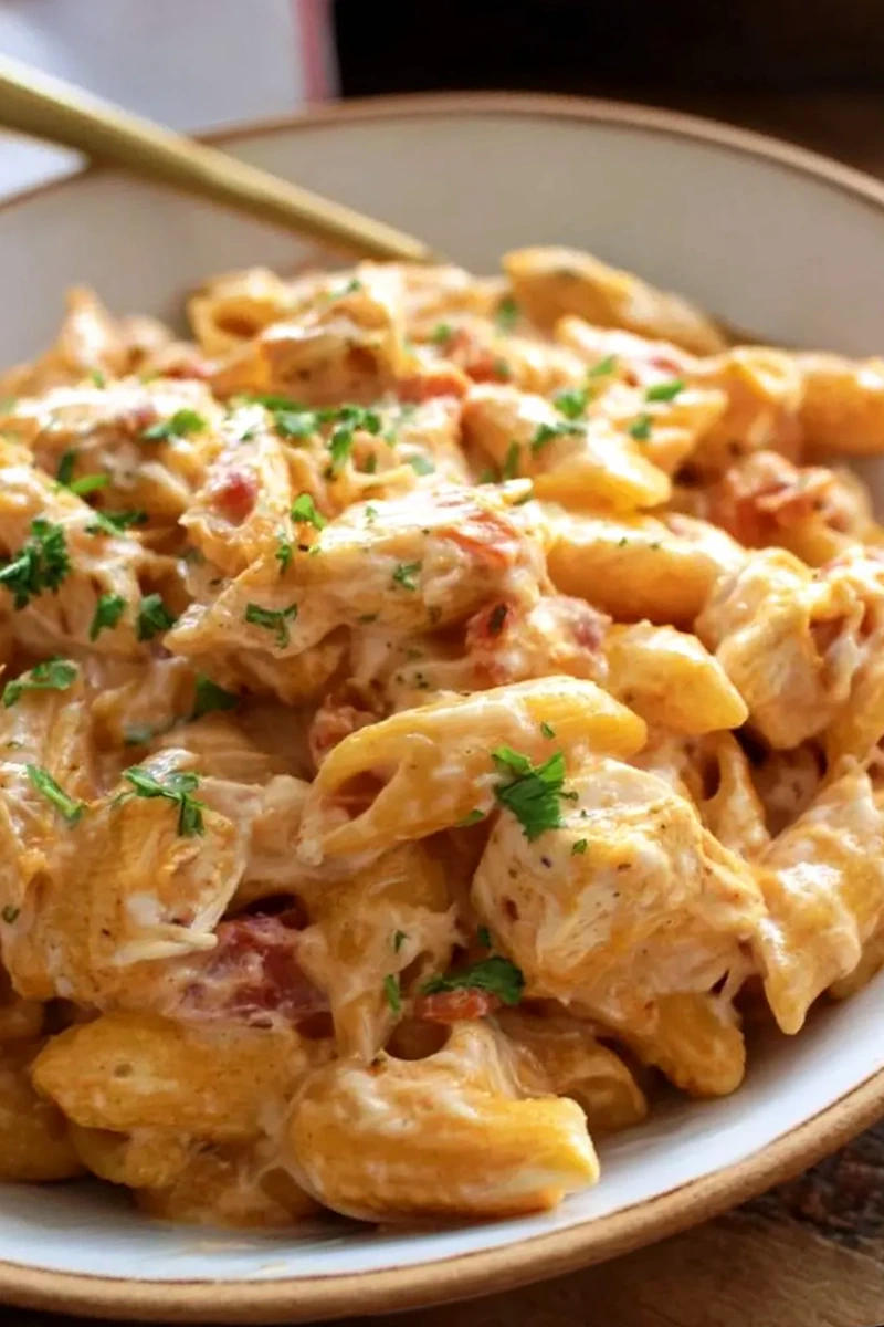 Creamy Slow Cooker Chicken Taco Pasta 3 Recipe image
