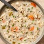 Slow Cooker Creamy Chicken and Wild Rice Soup 4 Slow Cooker Creamy Chicken and Wild Rice Soup