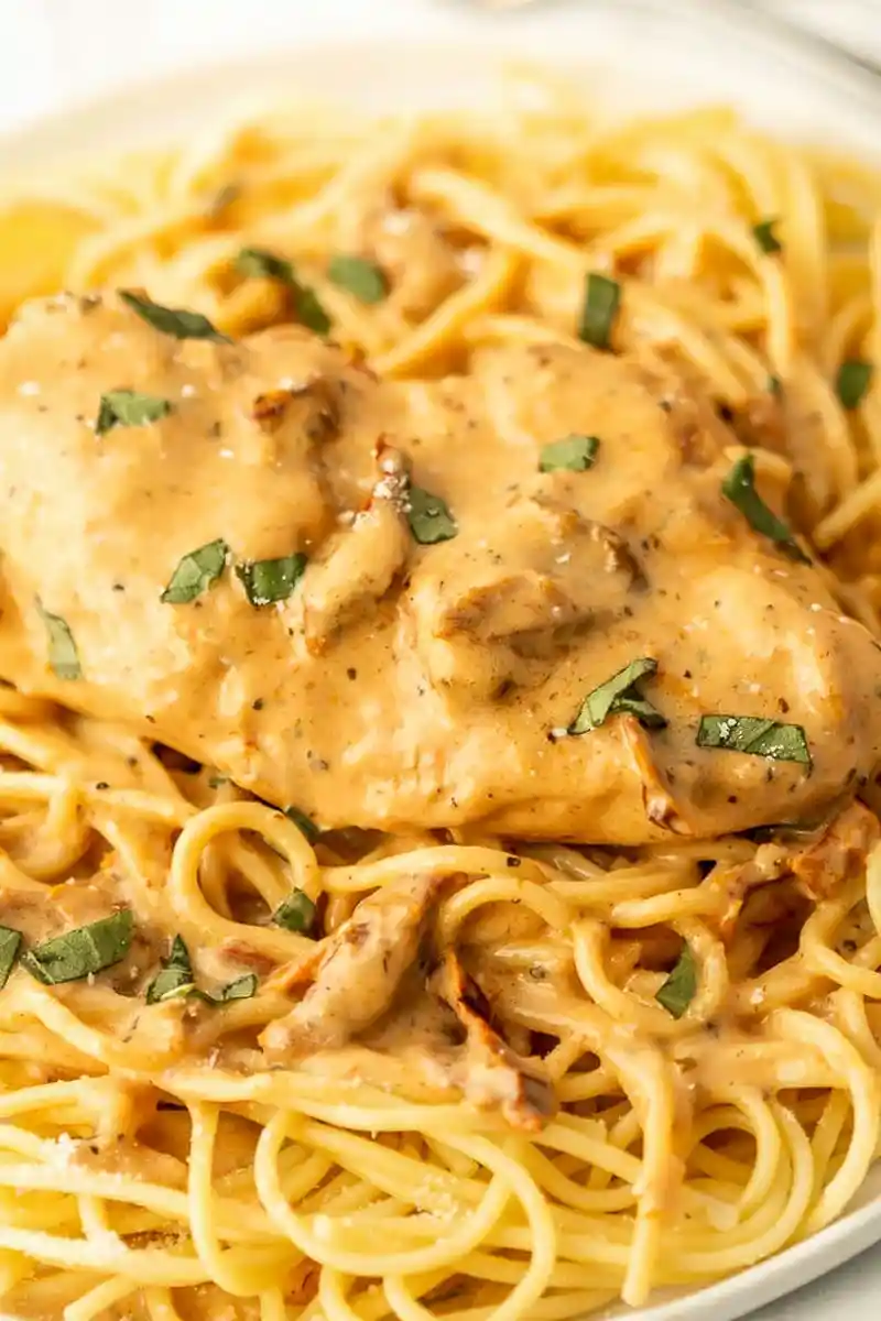 Slow Cooker Creamy Sun-Dried Tomato Chicken 3 Recipe image
