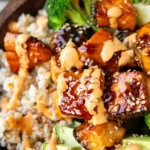 Crispy Bang Bang Salmon Bites Bowls 4 Crispy Bang Bang Salmon Bites Bowls