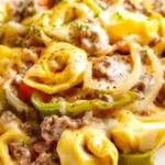 Slow Cooker Cheesesteak Tortellini 4 Slow Cooker Cheesesteak Tortellini
