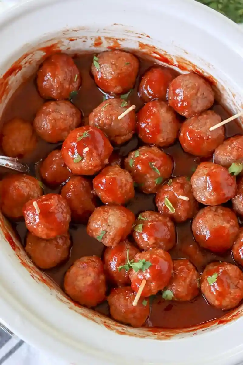 Savory Slow Cooker Grape Jelly Meatballs 3 Recipe image