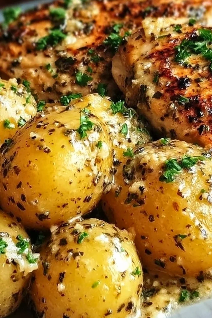 Slow Cooker Parmesan Garlic Chicken and Potatoes 3 Recipe image