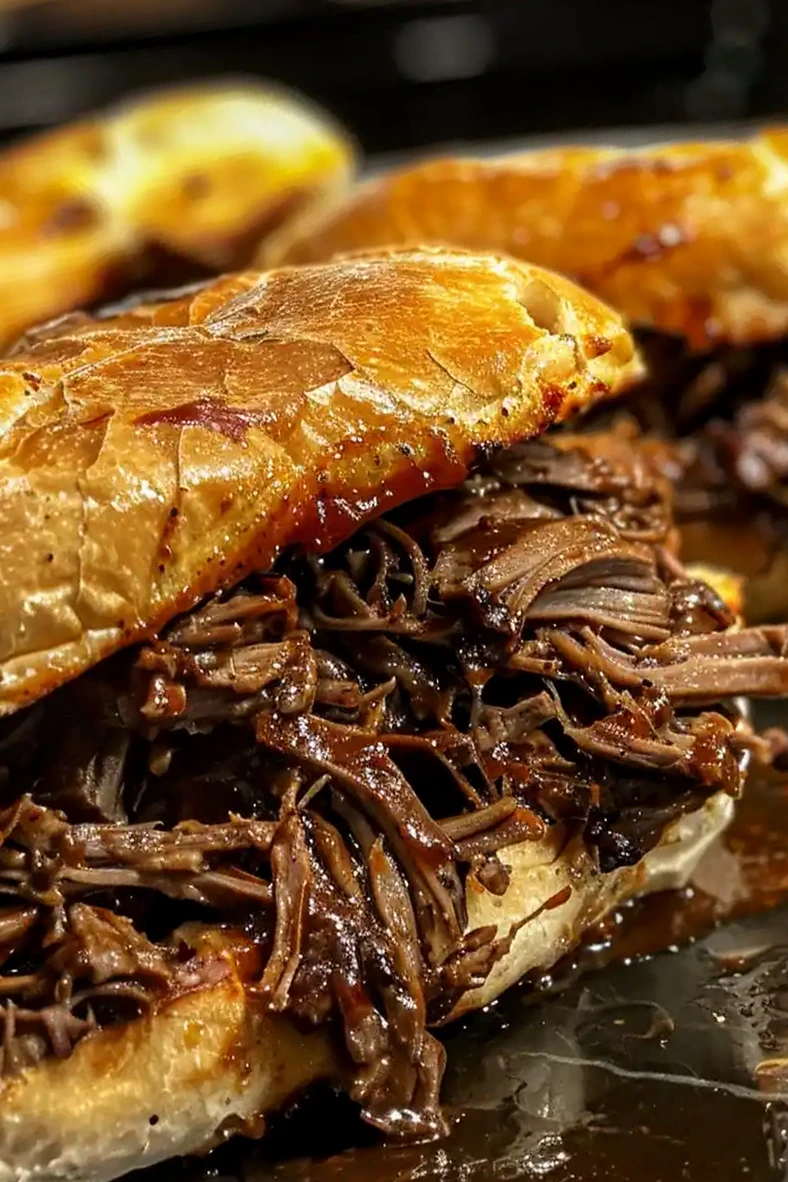 Slow Cooker BBQ Shredded Beef Sandwiches 3 Recipe image