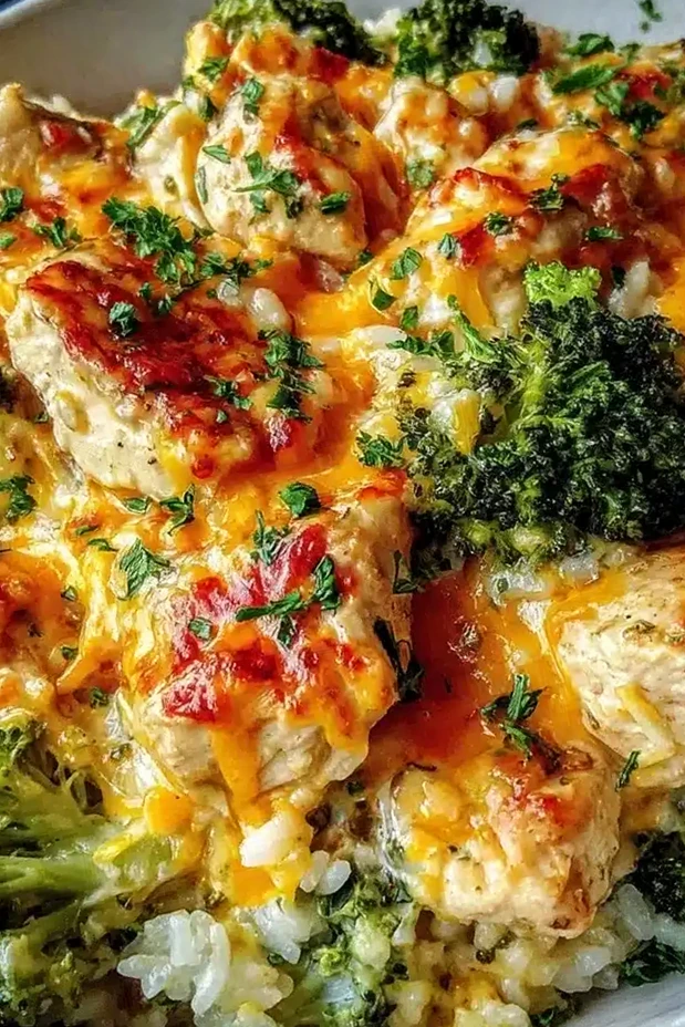 Slow Cooker Broccoli Cheddar Chicken and Rice 3 Recipe image