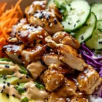 Crispy Bang Bang Chicken Bowls with Fresh Avocado 4 Crispy Bang Bang Chicken Bowls with Fresh Avocado