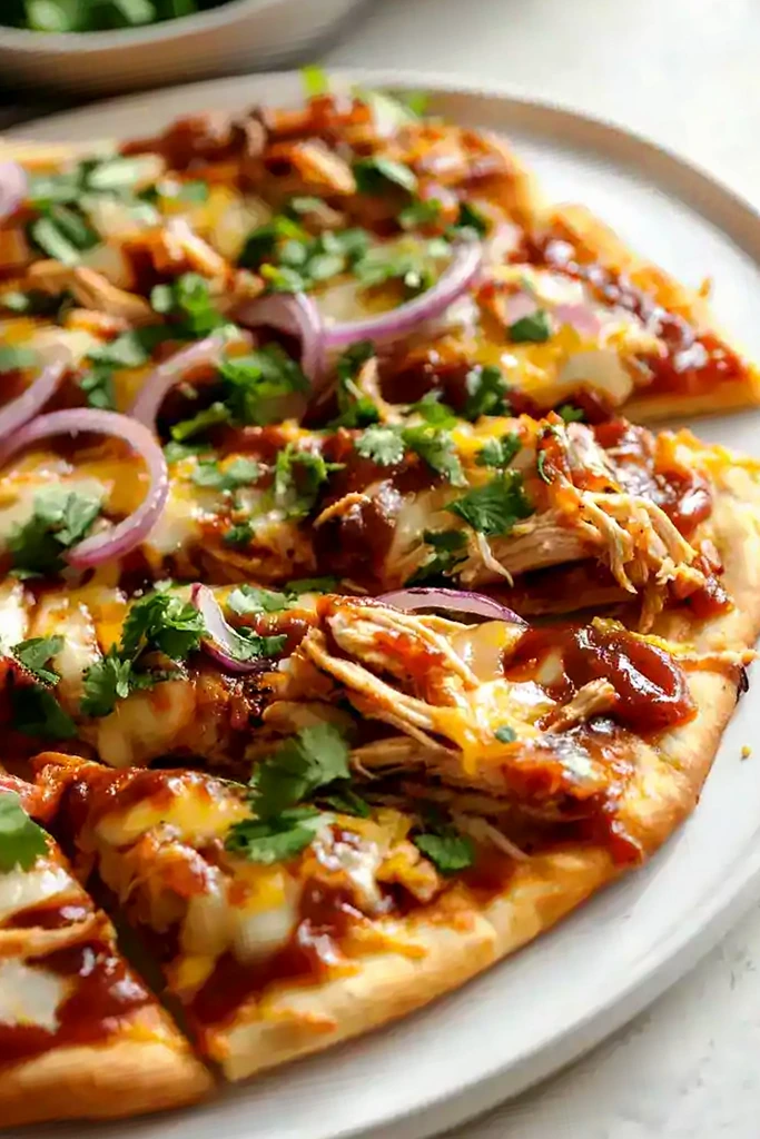 Easy BBQ Chicken Flatbread Recipe 3 Recipe image