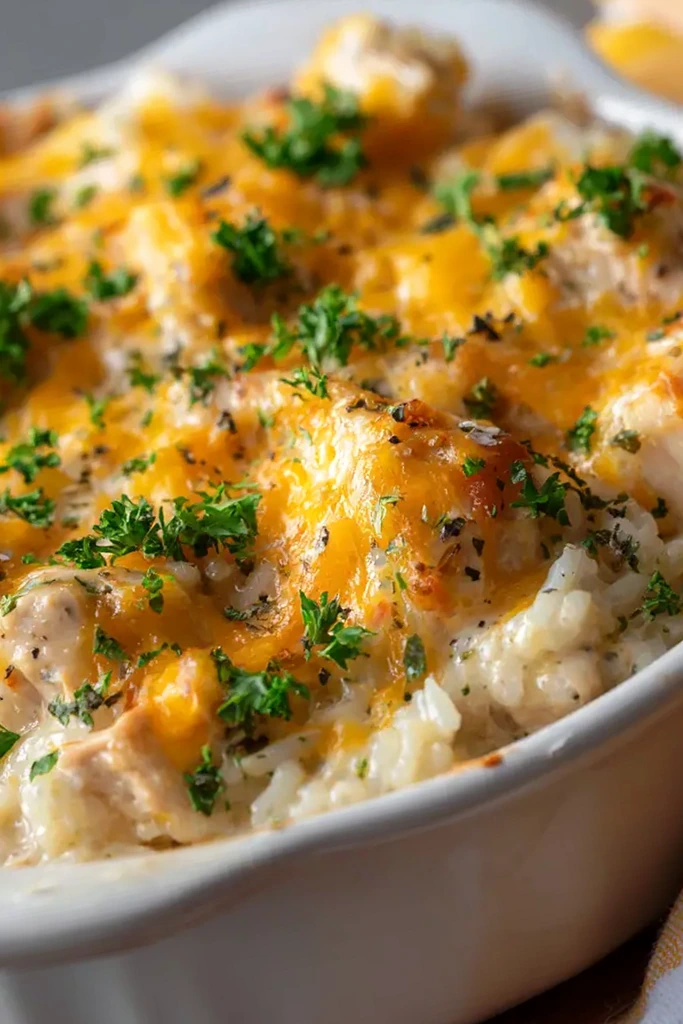 Creamy Slow Cooker Chicken and Rice Bake 3 Recipe image