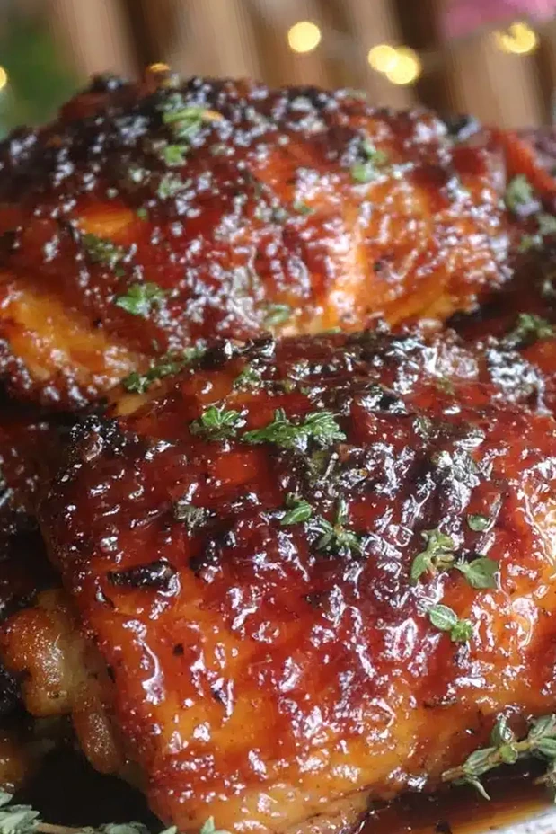 Slow Cooker Honey Garlic Chicken Thighs 3 Recipe image