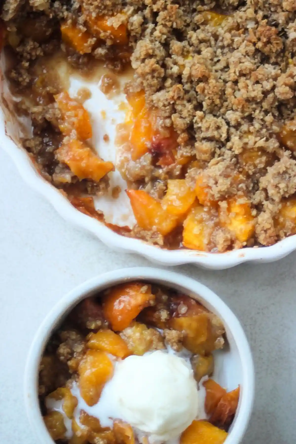 Golden Gluten-Free Peach Oat Crumble 3 Recipe image