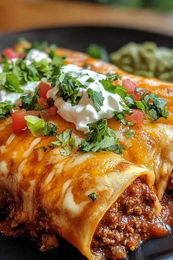 Quick and Savory Ground Beef Enchiladas 3 Recipe image