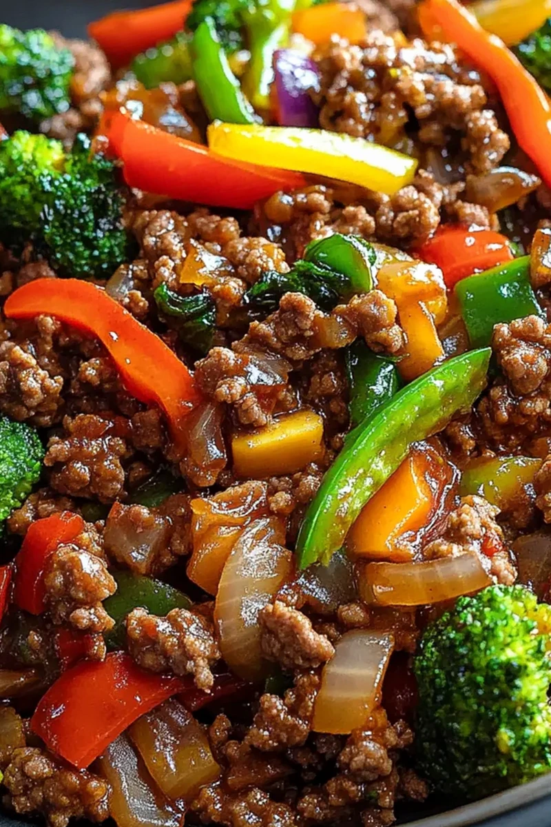 Savory Ground Beef Stir Fry with Broccoli and Peppers 3 Recipe image