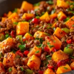 Hearty Ground Beef and Sweet Potato Skillet 4 Savory Beef and Sweet Potato One-Pan Dinner