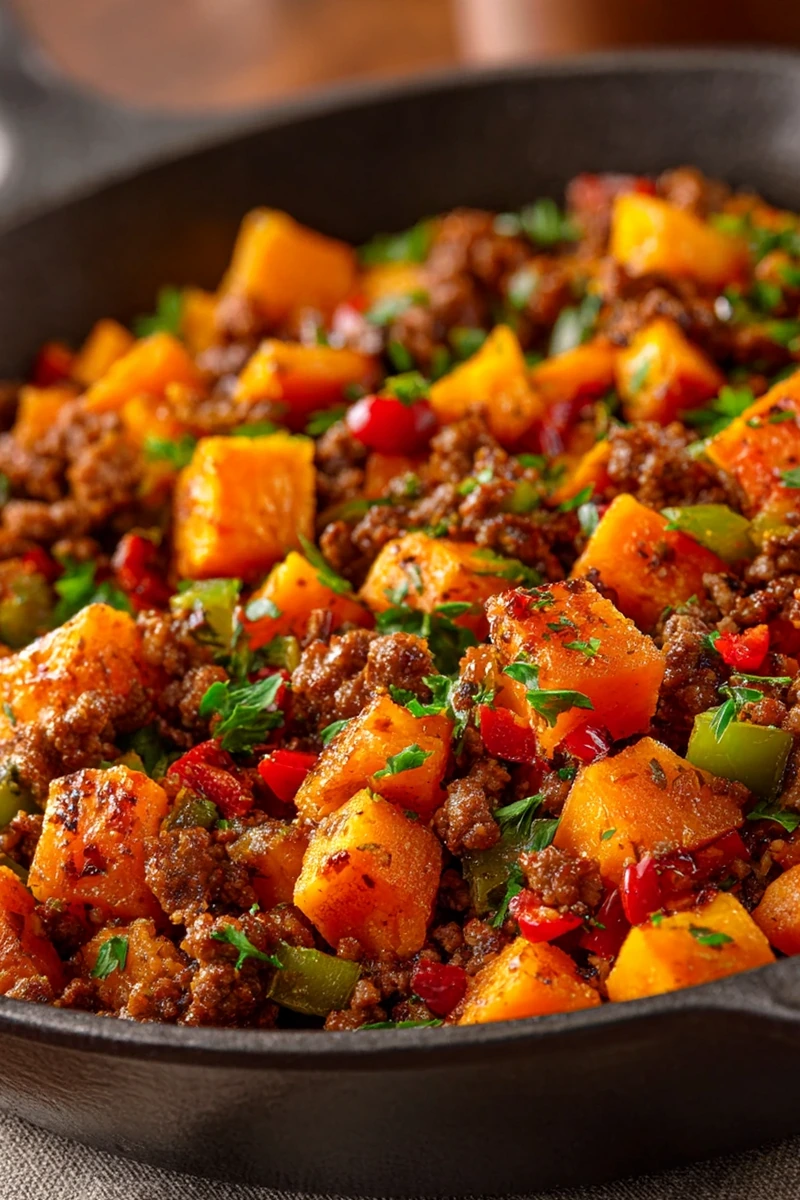 Hearty Ground Beef and Sweet Potato Skillet 3 Recipe image