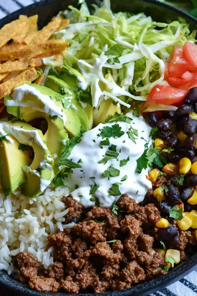 Homemade Ground Beef Burrito Bowls 3 Recipe image