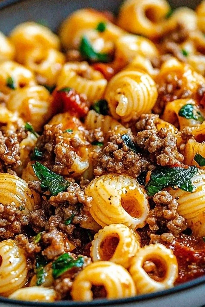 Creamy Garlic Ground Beef Pasta 3 Recipe image