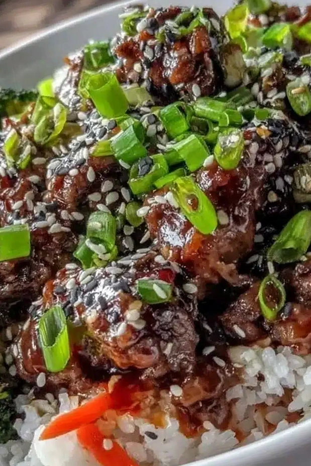 Quick Korean Ground Beef Bowl with Ginger Soy Glaze 3 Recipe image