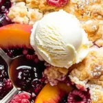Easy Peach and Raspberry Cobbler 4 Easy Peach and Raspberry Cobbler