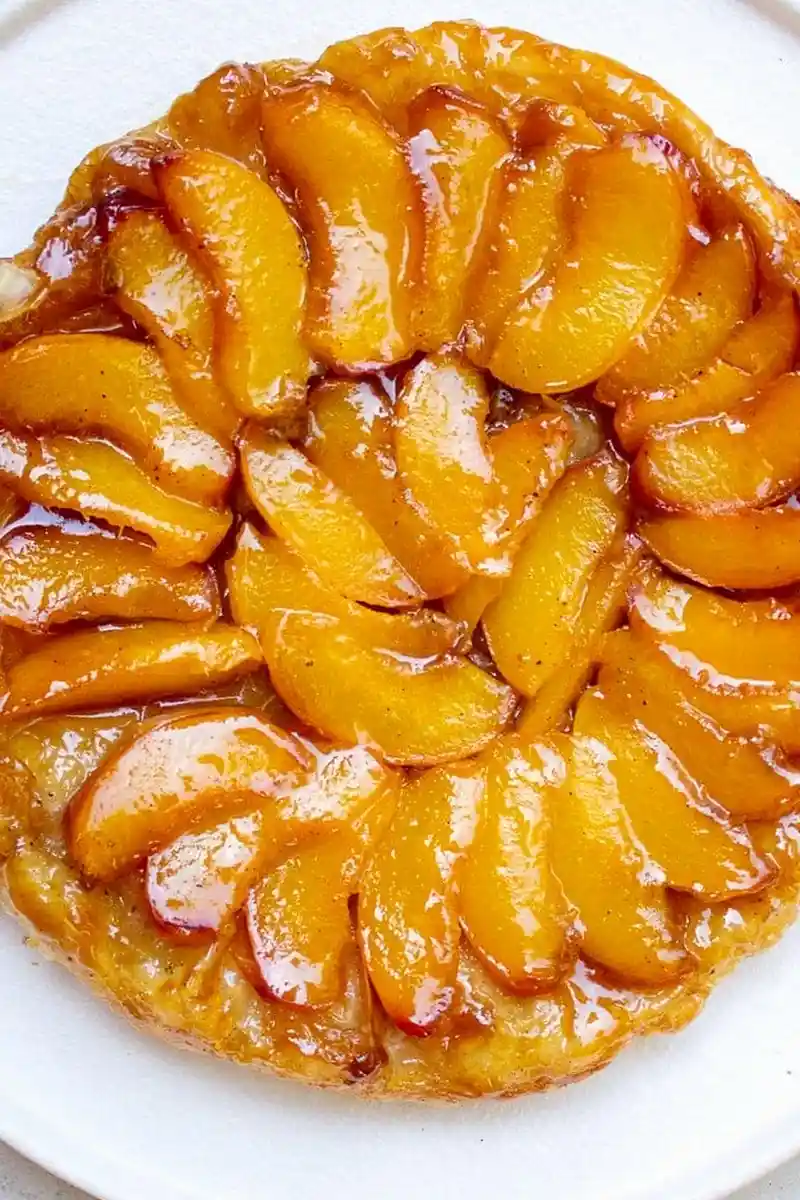 Simple Caramelized Peach Tarte Tatin 3 Recipe image