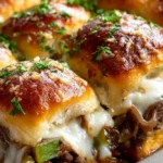 Savory Pull-Apart Philly Cheesesteak Sliders 4 Savory Pull-Apart Philly Cheesesteak Sliders