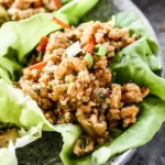 Thai-Inspired Ground Chicken Lettuce Wraps 4 Thai-Inspired Ground Chicken Lettuce Wraps