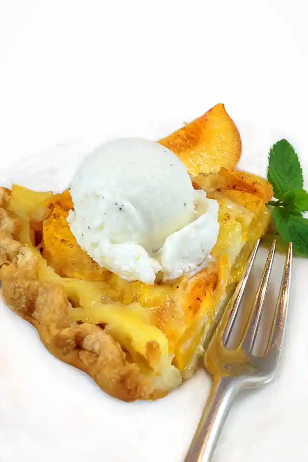Fresh Peach Custard Pie 3 Recipe image