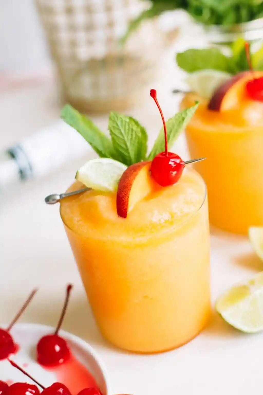 Frozen Peach Mocktail Daiquiri 3 Recipe image
