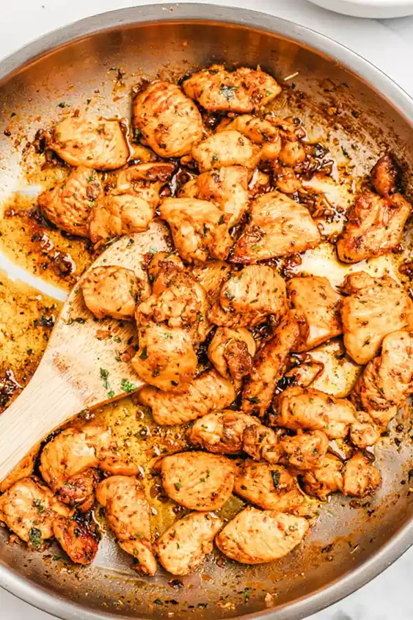 Quick Garlic Butter Chicken Bites 3 Recipe image