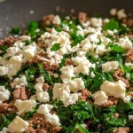 Ground Beef and Spinach Skillet with Feta 4 Ground Beef and Spinach Skillet with Feta