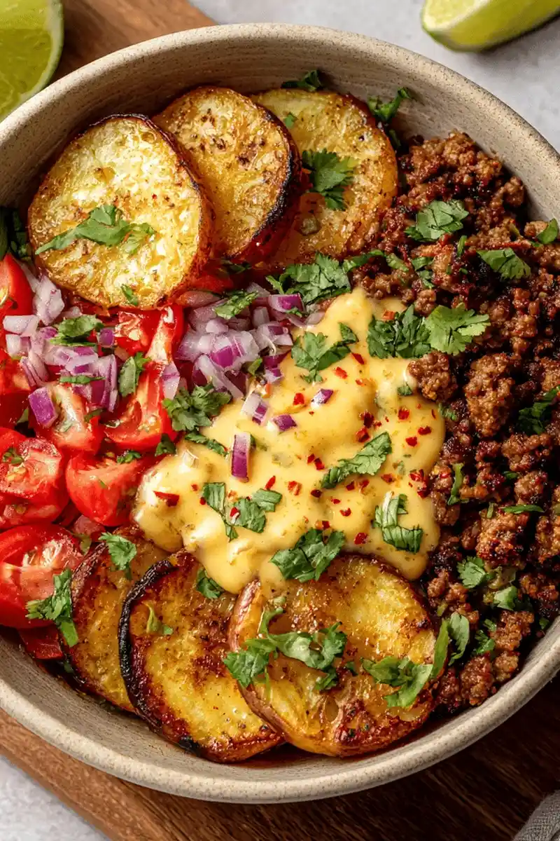 Loaded Beef and Potato Fiesta Bowls 3 Recipe image