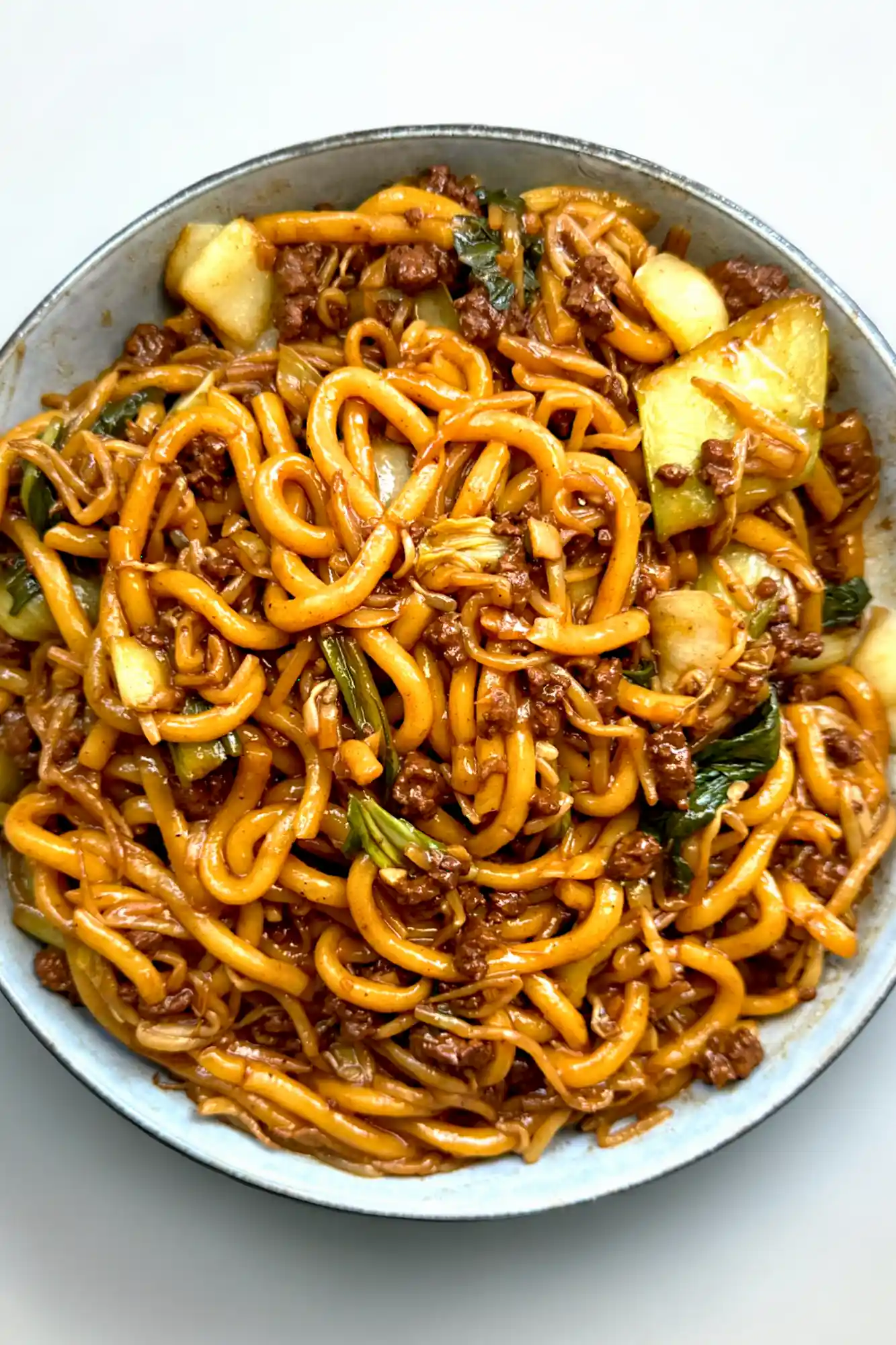 Ground Beef Yaki Udon Stir Fry 3 Recipe image
