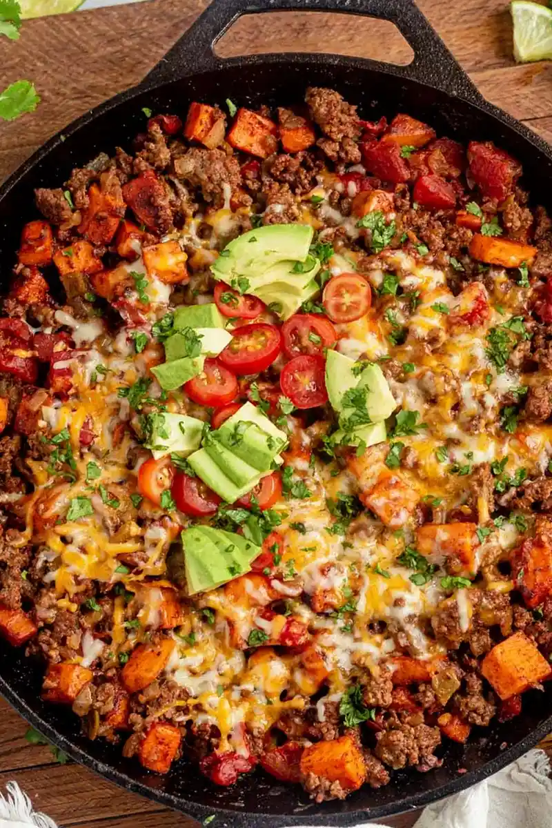 One-Pan Sweet Potato and Beef Taco Skillet 3 Recipe image
