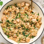 One Pot Creamy Chicken Orzo with Asparagus 4 One Pot Creamy Chicken Orzo with Asparagus