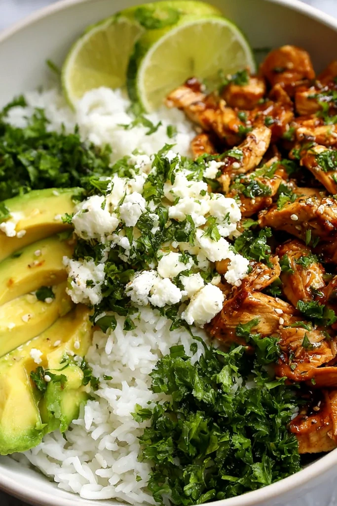 Honey Lime Chicken and Avocado Rice Bowl 3 Recipe image