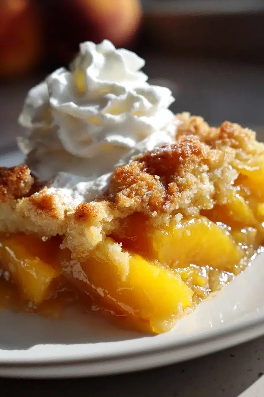 Keto Peach Cobbler with Almond Flour Topping 3 Recipe image