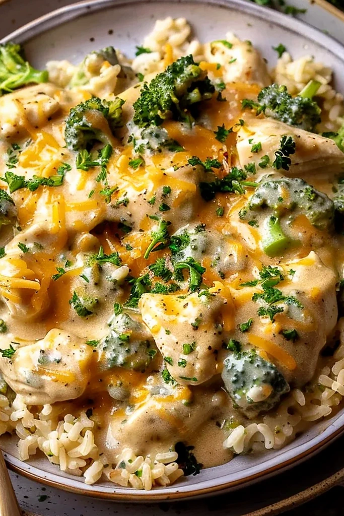 Slow Cooker Creamy Broccoli Cheddar Chicken 3 Recipe image
