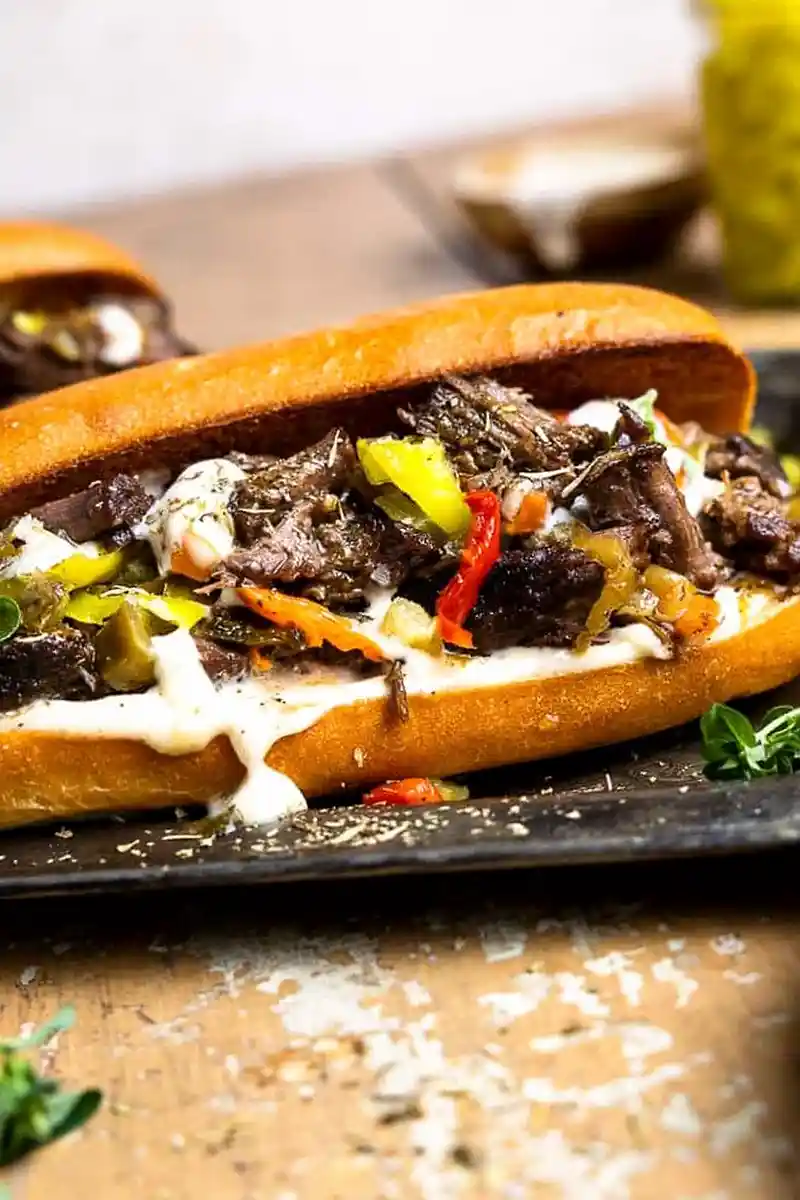 Italian Beef Sandwiches with Roasted Garlic Aioli 3 Recipe image