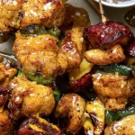 Jalapeño Peach Chicken Skewers 4 Jalapeño Peach Chicken Skewers