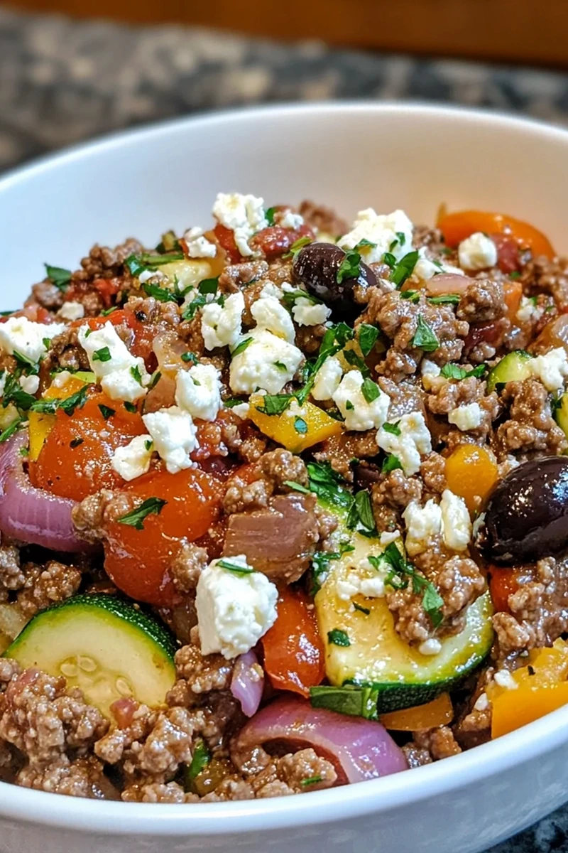 Mediterranean Ground Beef Stir-Fry 3 Recipe image
