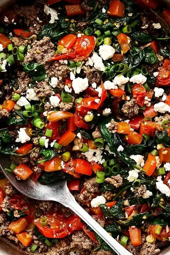 Mediterranean Ground Beef Stir Fry 3 Recipe image