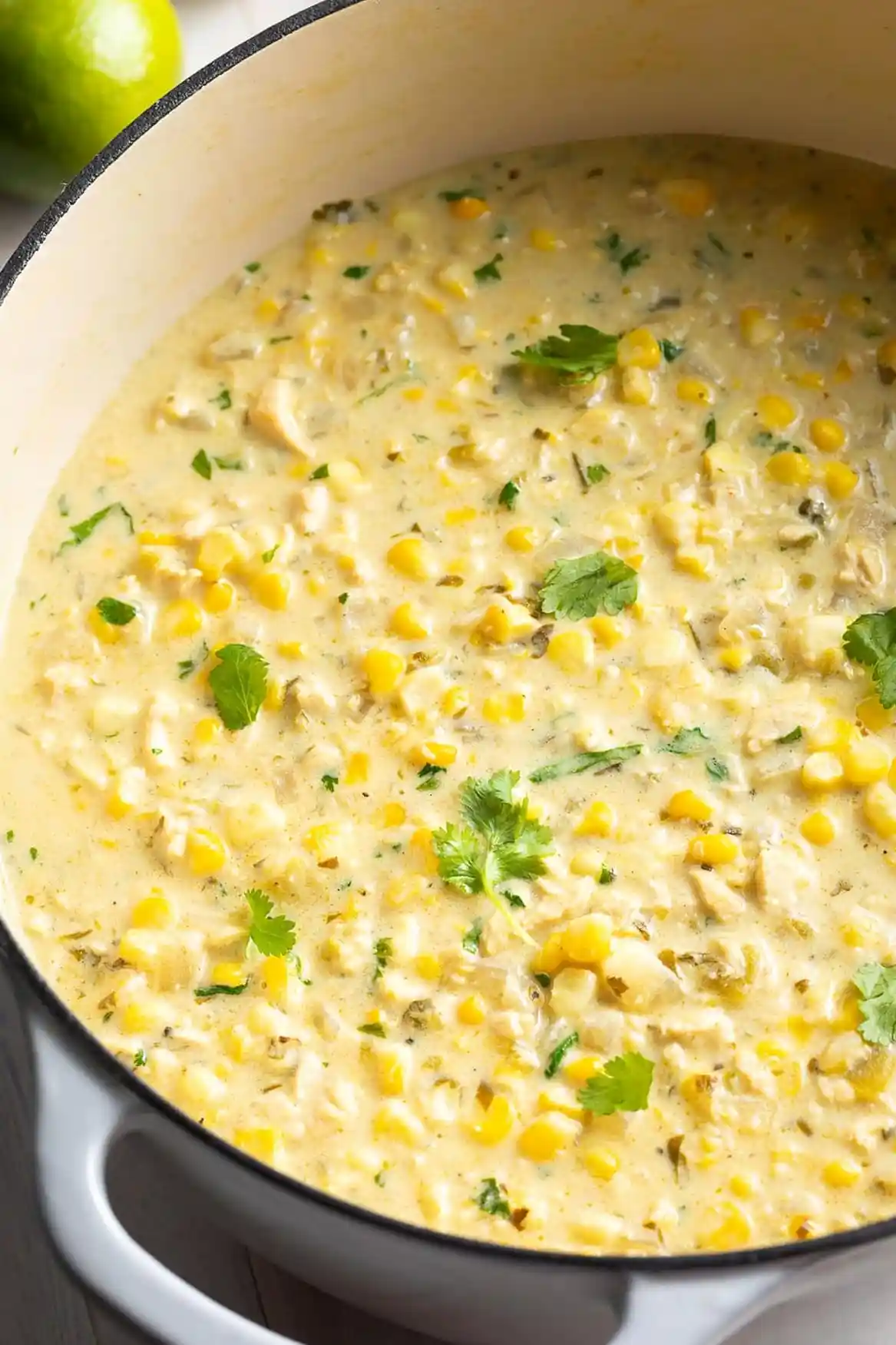 Creamy Mexican Street Corn Chicken Chili 3 Recipe image