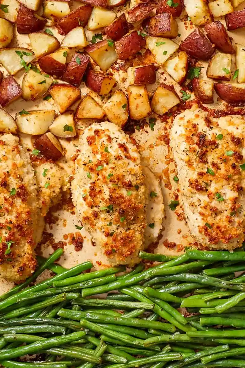 Parmesan Crusted Chicken Sheet Pan Dinner 3 Recipe image