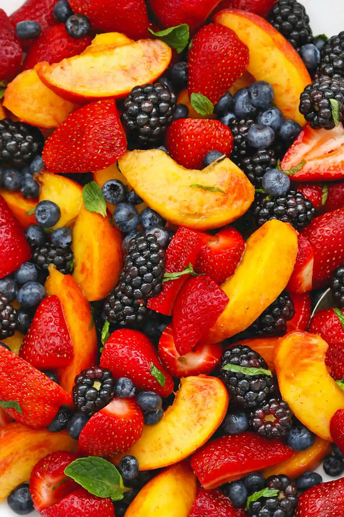 Summer Peach and Mixed Berry Fruit Salad 3 Recipe image