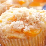 Peach Cobbler Muffins with Buttery Crumble 4 Peach Cobbler Muffins with Buttery Crumble