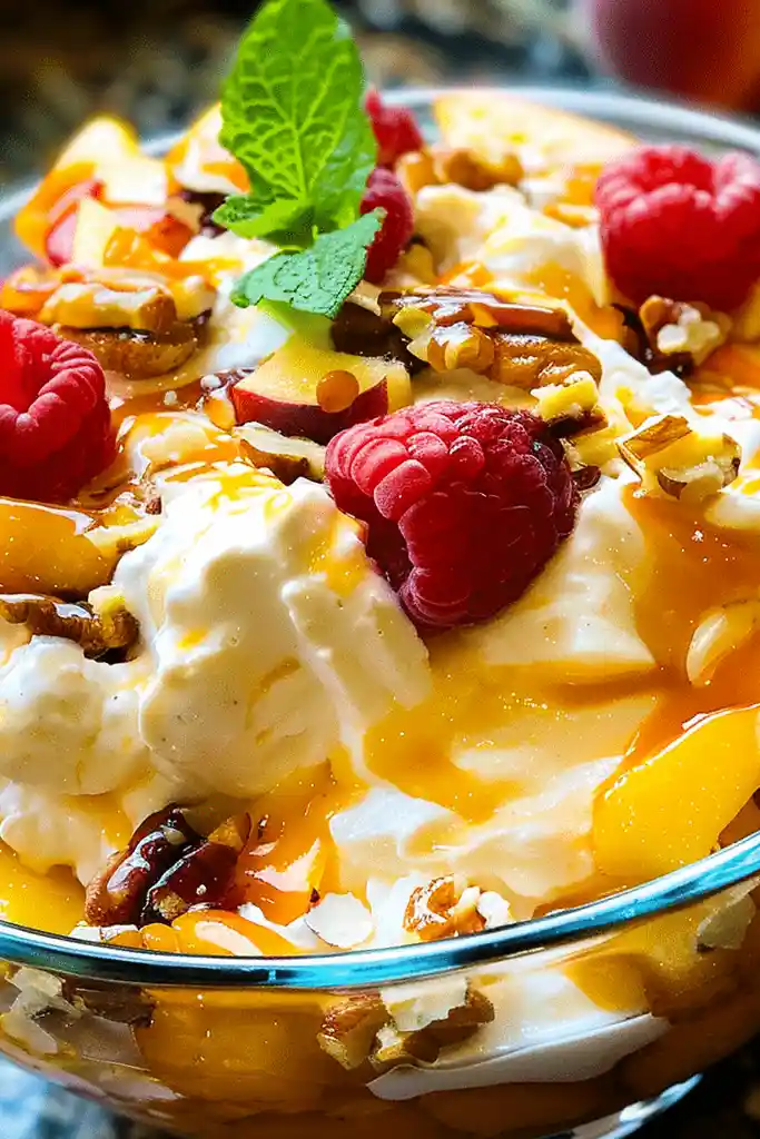 Creamy Millionaire Peach Salad 3 Recipe image