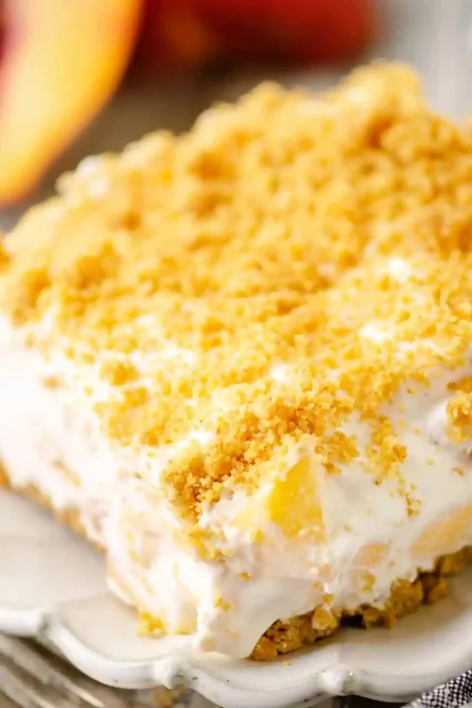 Creamy Peach Icebox Dessert