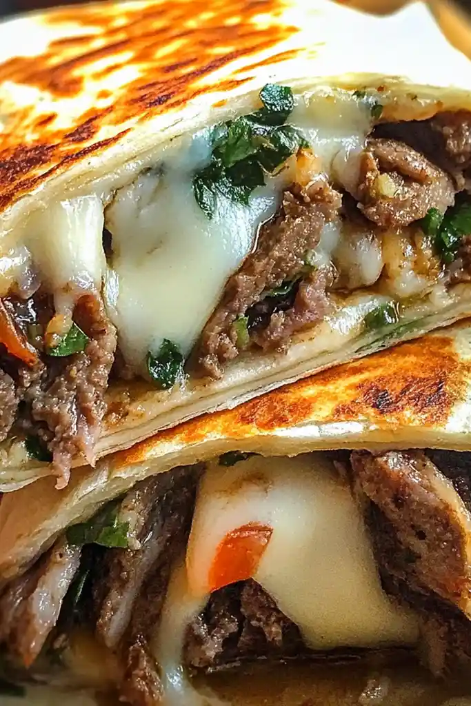 Philly Cheesesteak Wrap 3 Recipe image