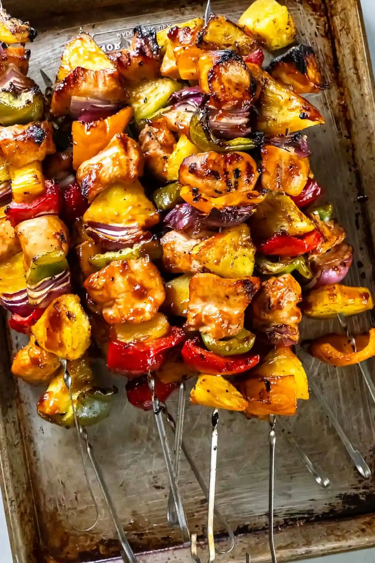 Tropical Grilled Pineapple Chicken Kabobs 3 Recipe image