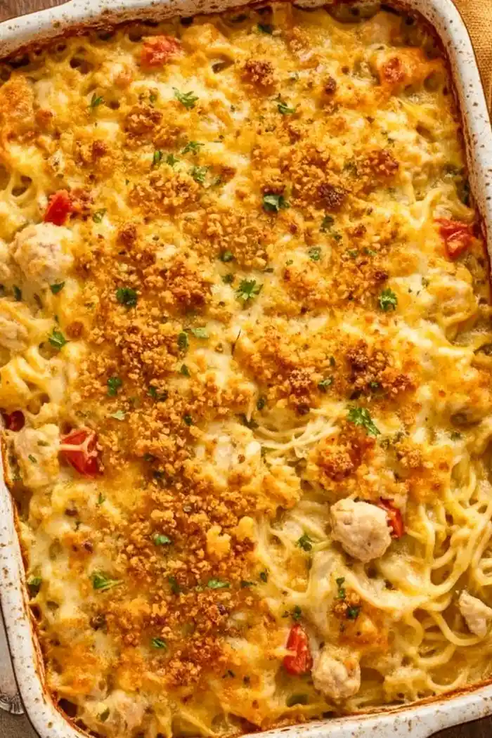 Creamy Chicken Spaghetti Casserole 3 Recipe image