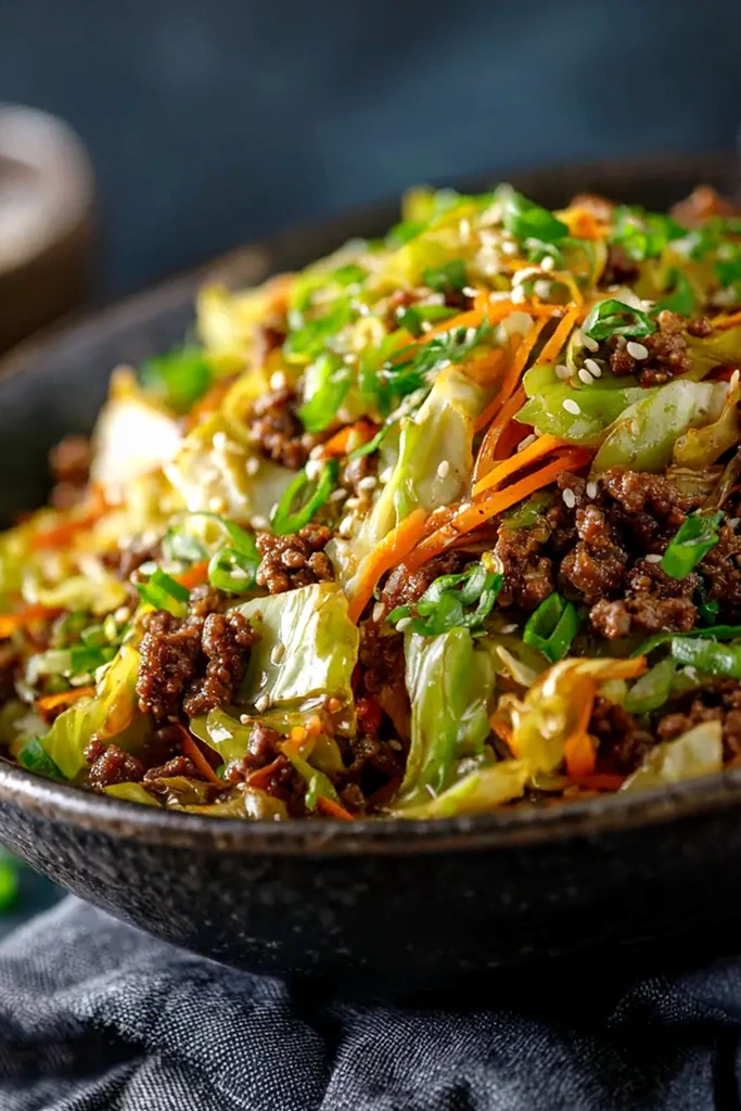 Hearty Ginger Ground Beef And Cabbage Stir Fry (Easy Recipe) 3 Recipe image